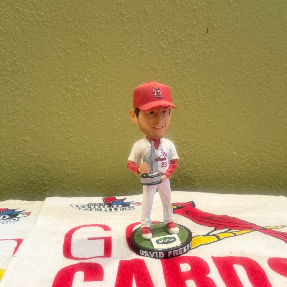 St. Louis Cardinals David Freese Bobblehead with Trophy